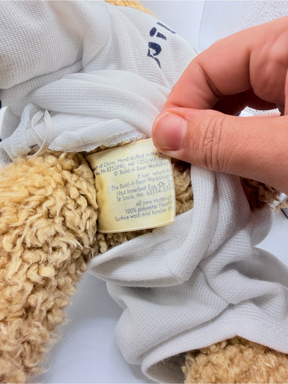 Vintage 1997 Build-A-Bear Workshop Plush Teddy Bear - Retired Baseball Uniform - Picture 9 of 9